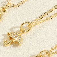 Simple Style Flower Butterfly Lock Brass 14k Gold Plated Pendant Necklace In Bulk sku image 6