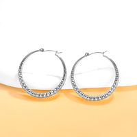 1 Pair Simple Style Waves Plating 304 Stainless Steel 18K Gold Plated Hoop Earrings main image 4