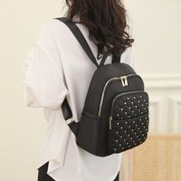 One Size Solid Color Daily School Backpack main image 4