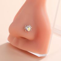 Classic Style Animal Cross Stainless Steel Copper Plating Inlay Zircon 18k Gold Plated Nose Studs sku image 4