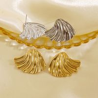 1 Pair Vintage Style Geometric Angel Wings Plating 304 Stainless Steel 14K Gold Plated Ear Studs main image 3