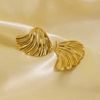 1 Pair Vintage Style Geometric Angel Wings Plating 304 Stainless Steel 14K Gold Plated Ear Studs main image 4