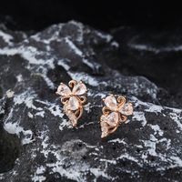 1 Pair Vintage Style Bell Plating Inlay Copper Zircon 24k Gold Plated Rose Gold Plated Ear Studs main image 4