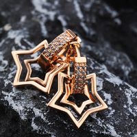 1 Pair Vintage Style Bell Plating Inlay Copper Zircon 24k Gold Plated Rose Gold Plated Ear Studs main image 3