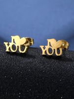 Wholesale Formal Shiny Letter Stainless Steel Plating 18k Gold Plated main image 6