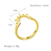 Casual Streetwear Geometric 304 Stainless Steel Plating 18K Gold Plated Women's Rings sku image 5