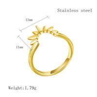 Casual Streetwear Geometric 304 Stainless Steel Plating 18K Gold Plated Women's Rings sku image 6