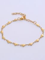 Simple Style Heart Shape Stainless Steel Women's Anklet main image 6