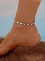 Simple Style Heart Shape Stainless Steel Women's Anklet sku image 1