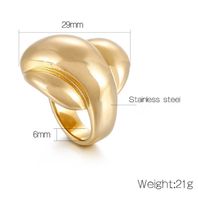 Titanium Steel 18K Gold Plated Retro Streetwear Plating Geometric Rings main image 5