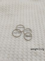Simple Style Solid Color Stainless Steel Open Rings main image 2