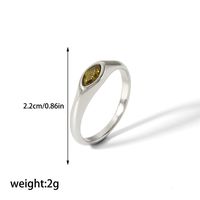 304 Stainless Steel Casual Korean Style Plating Inlay Round Zircon Rings sku image 15