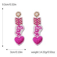 1 Pair Elegant Lady Letter Heart Shape Plastic Resin Drop Earrings main image 3