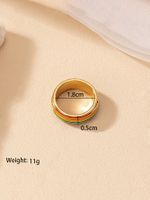 Retro Simple Style Rainbow Alloy Enamel Plating Women's Rings main image 6