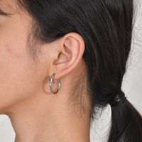 Mode Géométrique Acier Inoxydable Placage Des Boucles D'oreilles main image 5