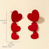 Simple Fashion Heart-shaped Tassel Earrings main image 8