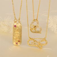 Vintage Style Simple Style Snake Copper 18k Gold Plated Zircon Pendant Necklace In Bulk main image 5