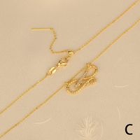 Vintage Style Simple Style Snake Copper 18k Gold Plated Zircon Pendant Necklace In Bulk sku image 2