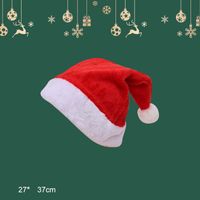 Christmas Fashion Solid Color Cloth Party Christmas Hat sku image 1