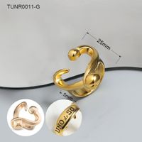 Stainless Steel Simple Style Plating Circle Rings main image 7