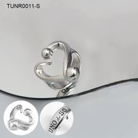 Stainless Steel Simple Style Plating Circle Rings main image 6