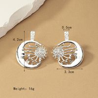 1 Pair Simple Style Sun Plating Alloy Gold Plated Ear Studs main image 5