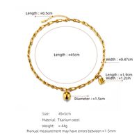 304 Stainless Steel 18K Gold Plated Streetwear Plating Lock Necklace main image 2