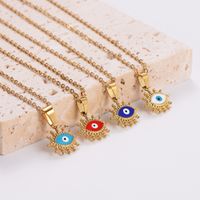 304 Stainless Steel Elegant Streetwear Plating Devil's Eye Pendant Necklace main image 5