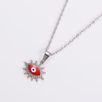 304 Stainless Steel Elegant Streetwear Plating Devil's Eye Pendant Necklace main image 6