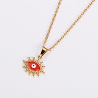 304 Stainless Steel Elegant Streetwear Plating Devil's Eye Pendant Necklace sku image 5