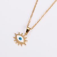 304 Stainless Steel Elegant Streetwear Plating Devil's Eye Pendant Necklace main image 9