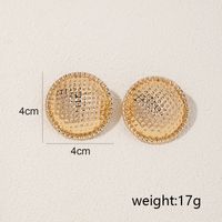 1 Piece Elegant Retro Round Three-dimensional Alloy Ear Studs main image 3