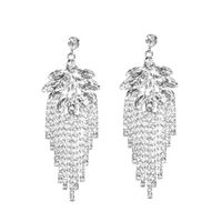 1 Pair Elegant Luxurious Geometric Plating Inlay Alloy Rhinestones Drop Earrings main image 3