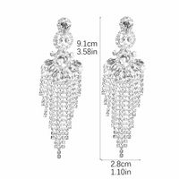 1 Pair Elegant Luxurious Geometric Plating Inlay Alloy Rhinestones Drop Earrings sku image 3