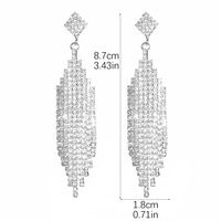 1 Pair Elegant Luxurious Geometric Plating Inlay Alloy Rhinestones Drop Earrings sku image 1