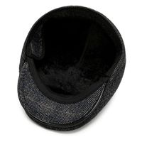 Men's Retro Simple Style Solid Color Curved Eaves Beret Hat main image 4