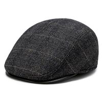 Men's Retro Simple Style Solid Color Curved Eaves Beret Hat sku image 2