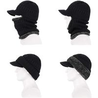 Men's Basic Simple Style Solid Color Curved Eaves Wool Cap main image 4