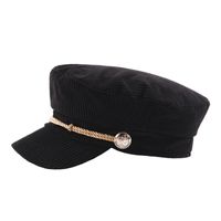 Unisex Classic Style Solid Color Curved Eaves Ivy Cap main image 1