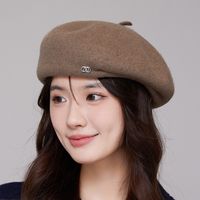 Women's Sweet Simple Style Solid Color Eaveless Beret Hat sku image 1