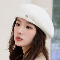 Women's Sweet Simple Style Solid Color Eaveless Beret Hat main image 5