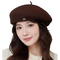 Women's Sweet Simple Style Solid Color Eaveless Beret Hat main image 2