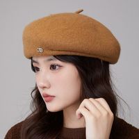 Women's Sweet Simple Style Solid Color Eaveless Beret Hat sku image 2