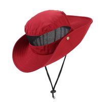 Unisex Simple Style Solid Color Big Eaves Sun Hat main image 4