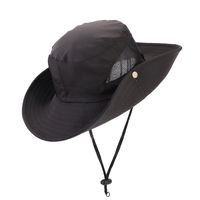 Unisex Simple Style Solid Color Big Eaves Sun Hat main image 5