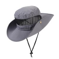 Unisex Simple Style Solid Color Big Eaves Sun Hat main image 2
