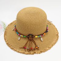 Women's Vacation Solid Color Big Eaves Straw Hat main image 6