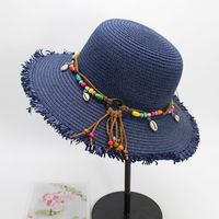 Women's Vacation Solid Color Big Eaves Straw Hat main image 2