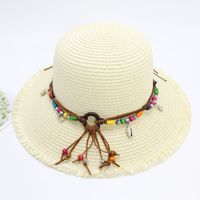 Women's Vacation Solid Color Big Eaves Straw Hat main image 3