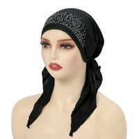 Women's Ethnic Style Simple Style Solid Color Rhinestone Eaveless Beanie Hat sku image 3